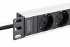 Digitus Listwa zasilająca PDU Rack 19, 9 gniazd Schuko CEE 7/3 (45°), kabel 2m wtyk IEC C20, 16A, aluminiowa